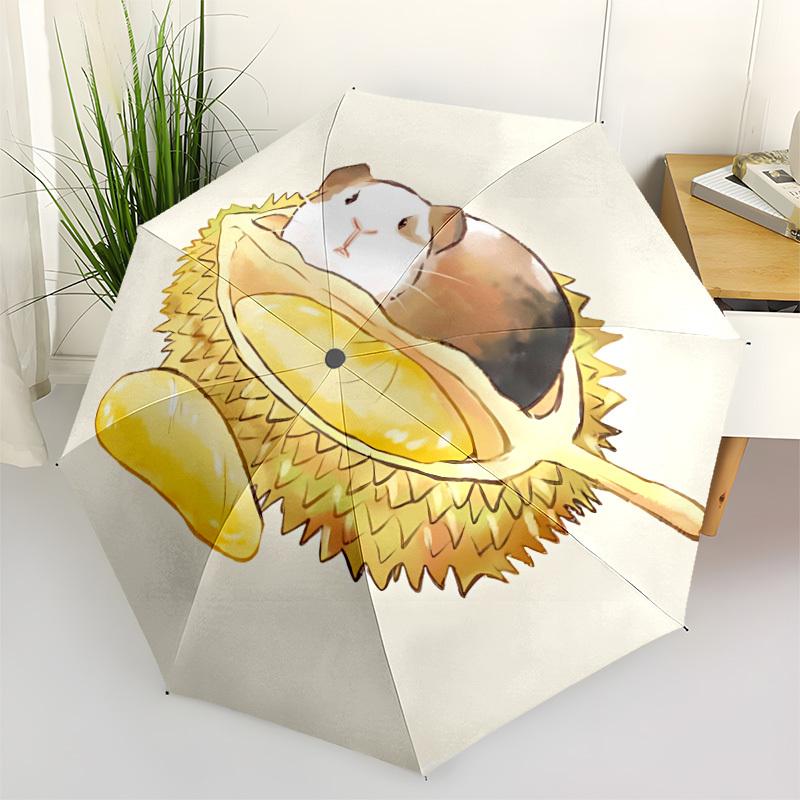 

1pc Durian Guinea Pig Automatic Opening and Closing Folding Umbrella with 8 Iron Ribs - Portable, Foldable for Travel yy251124068