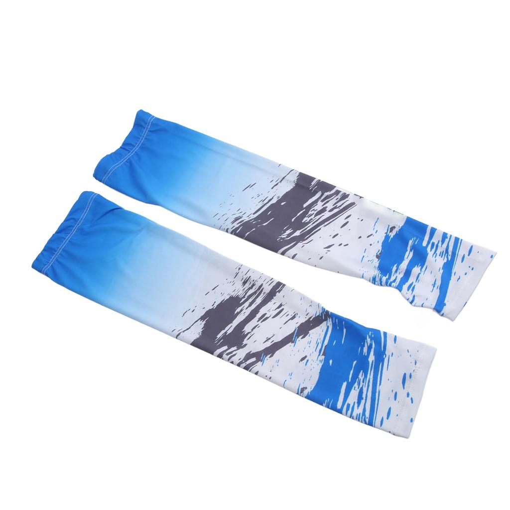 1 Pair Ice Silk Sves UV Sun   Lengthen Thin Brthable Quick Drying Cooling Arm Sves for   Sports