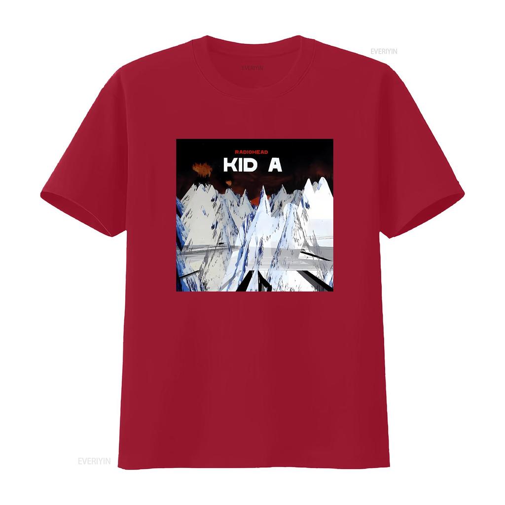 Radiohead Kid A T Shirt Band Music Alternative Rock Clothing Concert Merchandise Vintage Washed Graphic Streetwear Comfortable