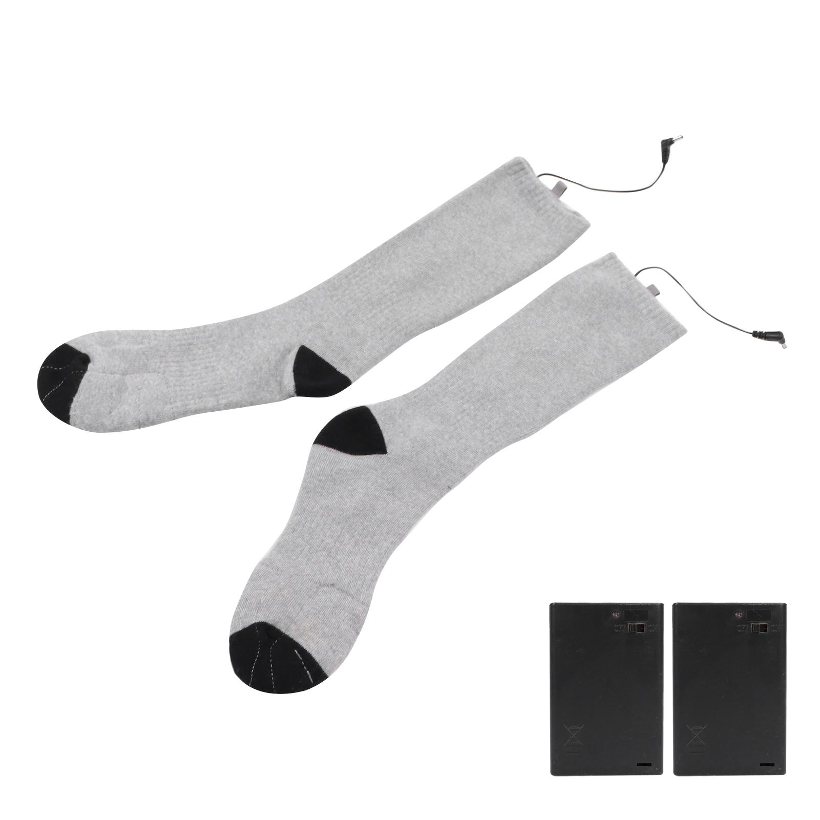 

Портативные электрические носки с подогревом, перезаряжаемые аккумуляторные термоноски серого цвета для мужчин и женщин