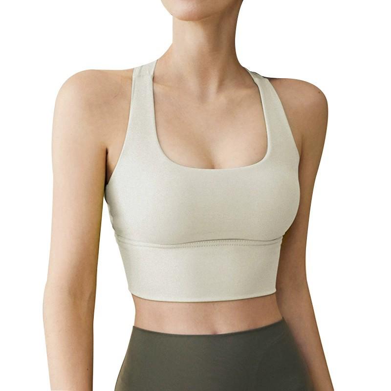 Damen Sport-BH mit hoher Intensität, stoßfest - Sommer Lauf- & Yoga-Weste mit schönem Rückendesign