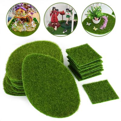 Kunstrasen Matte Teppich Simulation Rasen Rasen Miniatur Landschaftsszene DIY Heimdekoration Garten Grün Künstliche Pflanzen