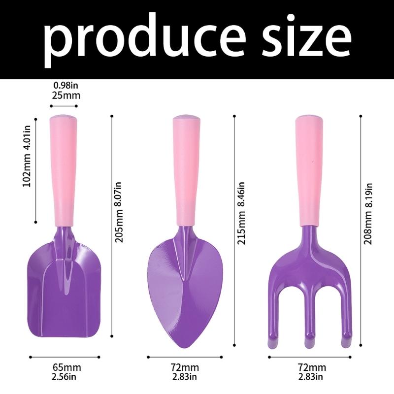 Kids Gardening Tool Set With Square Shovel Pointed Shovel And Rakes For Outdoor Sand Play And Beach Activity