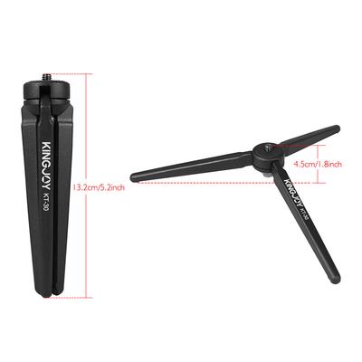 KINGJOY Portable Mini Tripod Stabilizer Stable Aluminium Alloy Desktop Tabletop Three-leg Stand