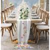 Colorful Floral 10ft Wedding Table Runners 29"x120", Kitchen Dinner Chiffon Tablerunner Dresser Scarf, Sheer Bridal Shower Holiday Party Decorations