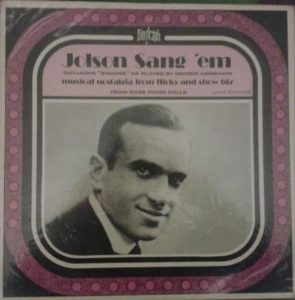 

LP Record VARIOUS - Jolson Sang Em BLP1025Q Biograph 1978 US Jazz Used