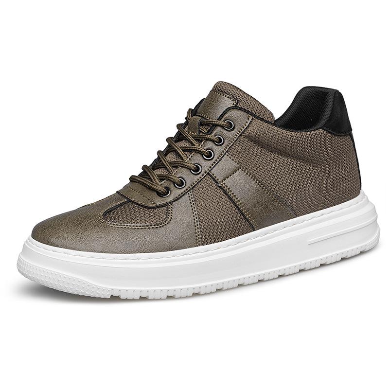 Invisible 8CM Height Boost Men s White Fashion Sneakers - Korean Style Trendy Autumn Shoes 47
