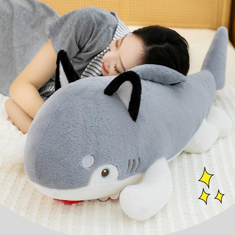 Soft Toy Shark Throw Pillow, Cute Doll Figurine, Children's Sleeping Pillow, Sofa Pillow, Birthday Gift, Decoration Item