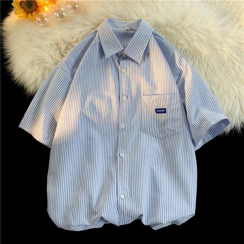 2024 Summer Striped Loose Shirt for Men & Couples - Lightweight Casual Top