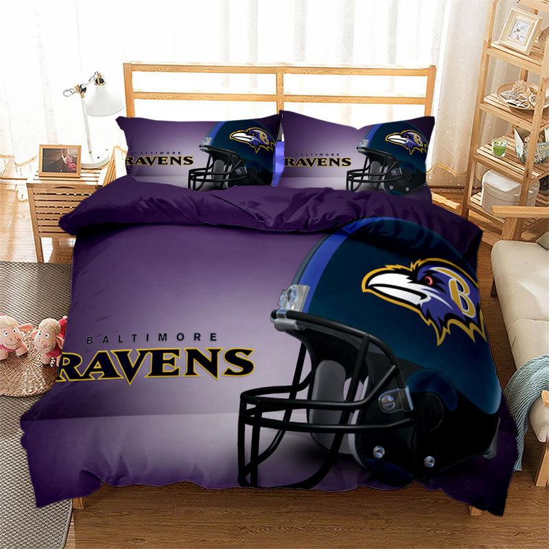 

3D Digital Printing Three-Piece Set, Baltimore Crow Pattern Print Quilt Cover Pillowcase 90*190