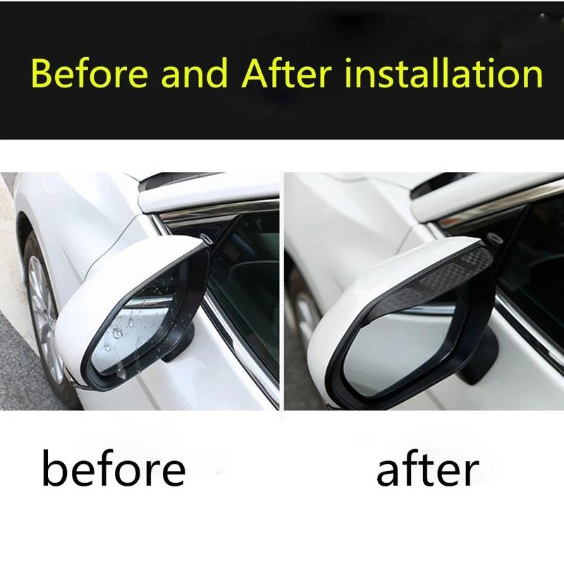 Rear View Side Glass Mirror Trim Frame Rain Shield Sun Visor Shade Eyebrow For Nissan Qashqai j11