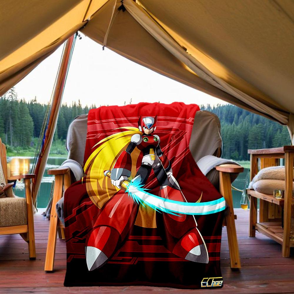 1 Stück Mega Man, Robotik Outdoor-Decke Leichtes Flanell, Weich & Warm, Ganzjahresnutzung für Sofa, Outdoor, Camping, Wohnzimmer, Büro24