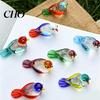 Unique Mini Bird Keepsake Hand Blown Glass Figurine Decorative Animal Statue Desktop Decor Miniature Collectible Ornament for Home Office Table Small