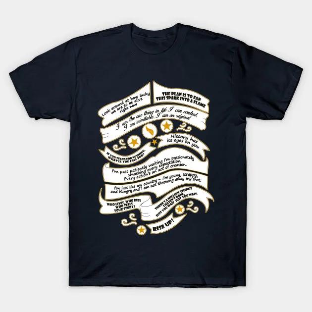 

Hamilton Musical Quote TShirt 100 Cotton ONeck Summer Short Sleeve Casual Mens Tshirt Size S3XL 4XL