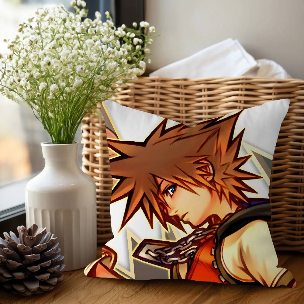 

Game K-Kingdom Hearts Personalized Pillow Dust Cover Bedroom Kids Party Decoration Pillowcase Birthday Children Gift 16x16Inch