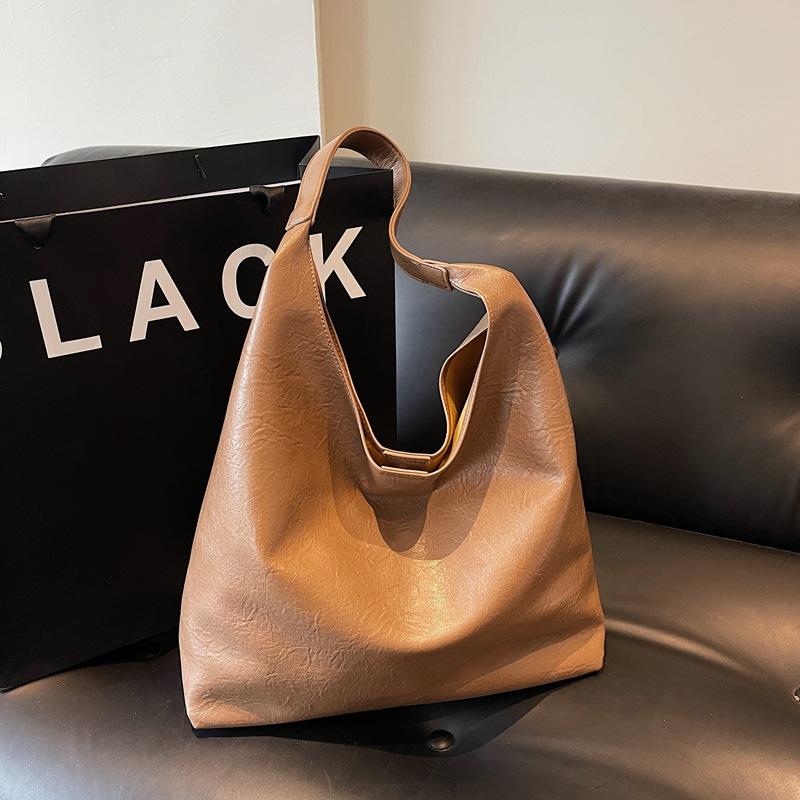 Fashion Bag Women'S Texture Portable Shoulder Bag Women'S Simple Commuter Tote Bag Casual Retro Mother And Child Bag Women'S Bag
