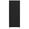Highboard in Black Oak Look 69.5 x 34 x 180 cm Engineered Wood