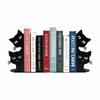 Durable Iron Metal Bookend Black Metal Book Holder Cute Cat Bookend  Home Library