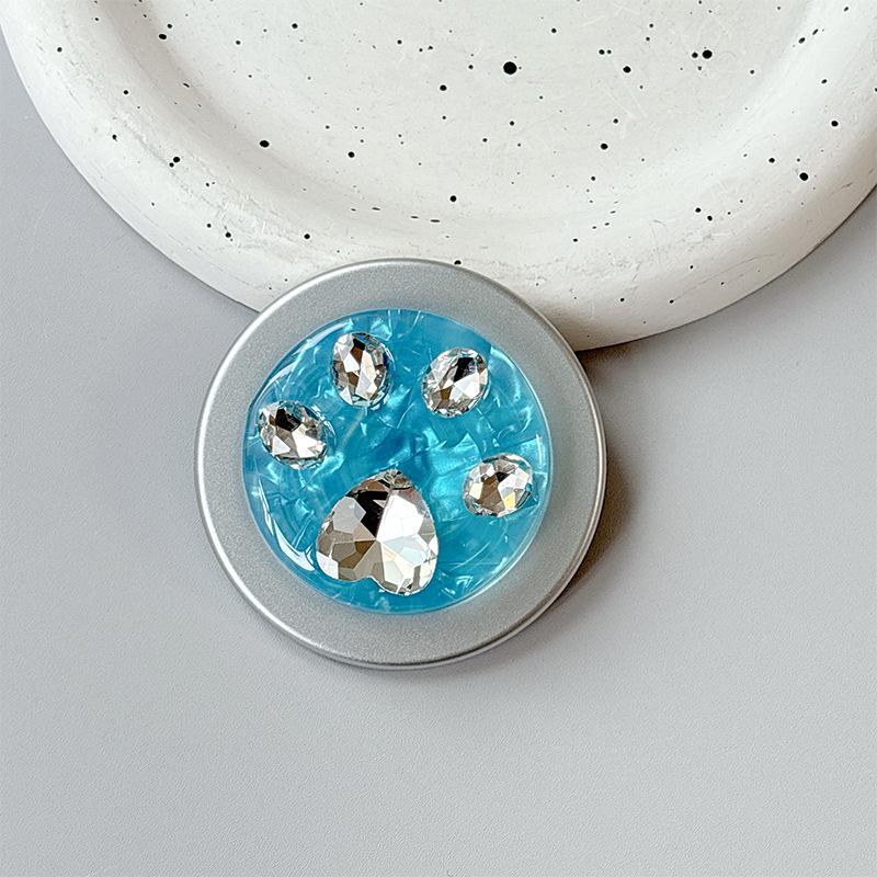 Rhinestone Magnetic Retractable Phone Holder with MagSafe, Foldable Desktop Support, Japanese Korean Style
