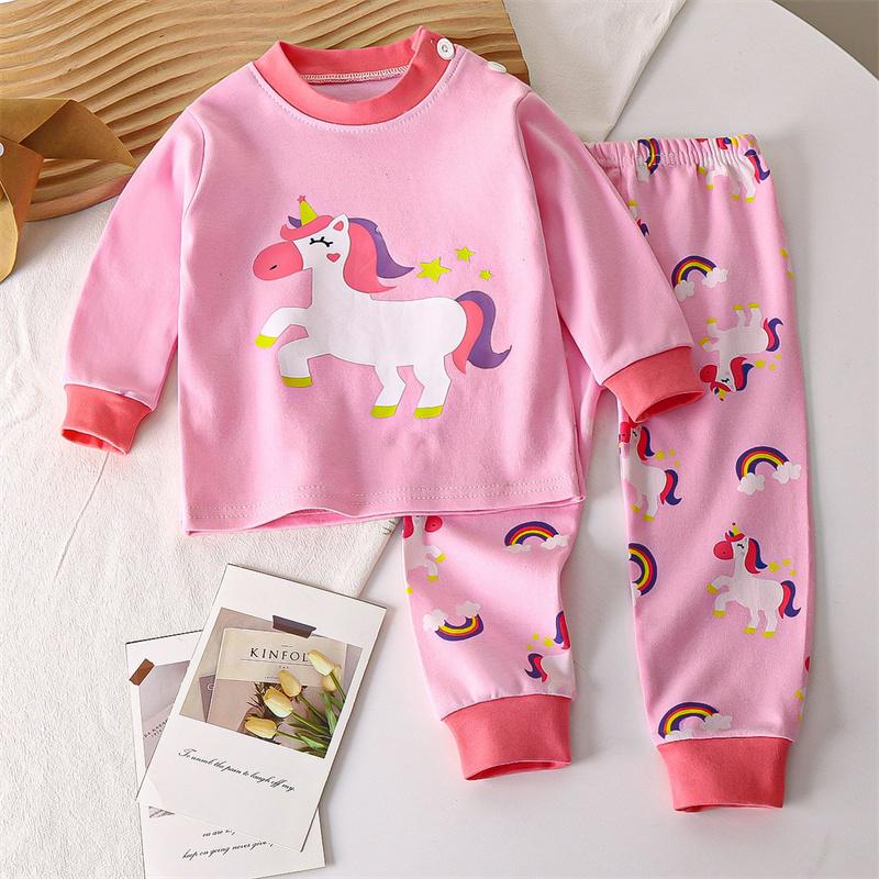 Children's Autumn And Winter Long Sleeved Pure Cotton Thermal Underwear Set