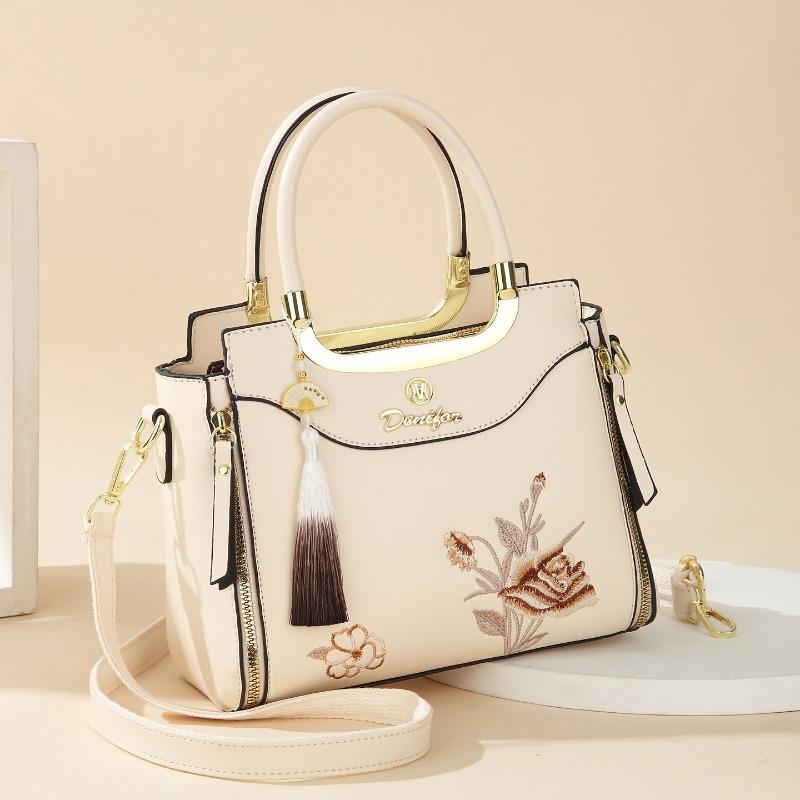 

Bag embroidered national style bag simple atmosphere autumn and winter new women s bag middle-aged women s handbag messenger bag