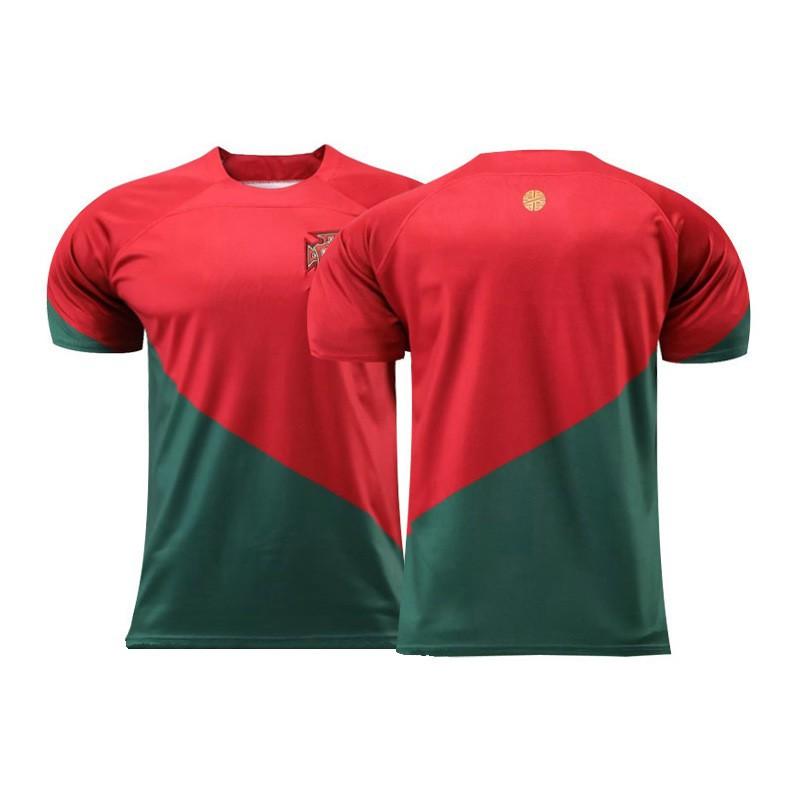 2223 Portugal World Cup Home Football Uniform Set No. 7 C Ronaldo Jerseys Children's Adult Short-sleeved Competition Clothes