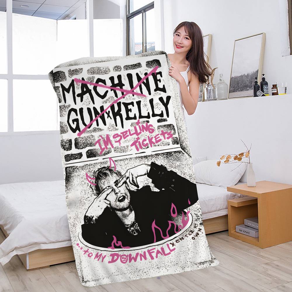 

MGK M-Machine Gun Kelly Microfiber Printed Beach Towel Mountain Climbing Yoga Beach Swimming Running Absorbent Soft Towel W30*H60(CM)