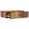 Wall Mounted Side Table Reclaimed Wood Look 59 x 34.5 x 17 cm