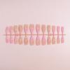 24Pcs False Almond Short False Nail Full Cover Stick on Nail French Tips Design Glossy Press On Nail for Women Girls