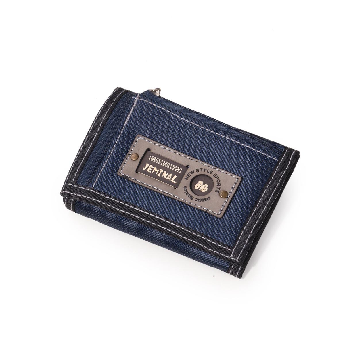 

Canvas Student Wallet And Women For Men Wallet Purse Small Wallet синий