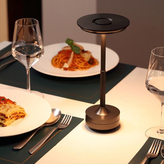 Cordless Table Lamp 3 Colors Stepless Dimming Flicker Free Touch Control Waterproof Rechargeable LED Night Lamp