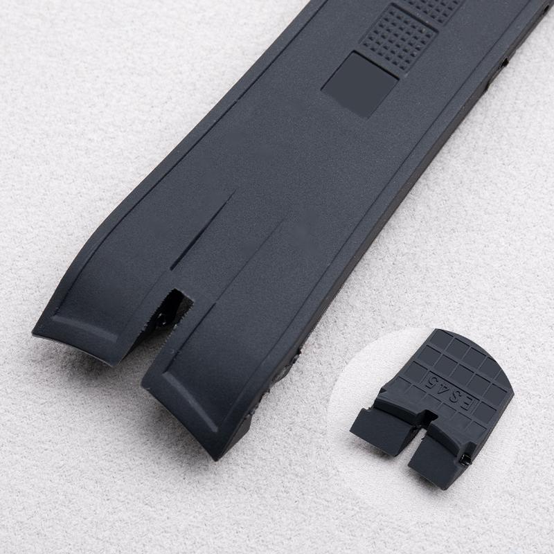 26.5mm Watch Band Accessories Black Nature Rubber Silicone Watchband  For Roger Strap For Dubuis For Easy Diver Wristband