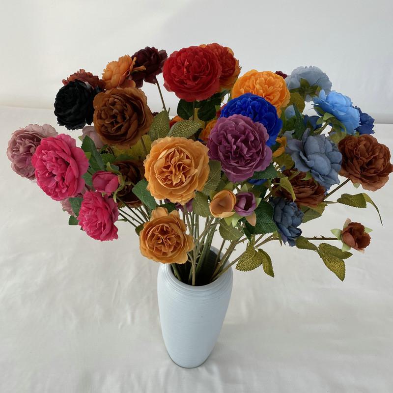 Rhododendron Artificial Flower Wedding Hotel Restaurant Decoration Desktop