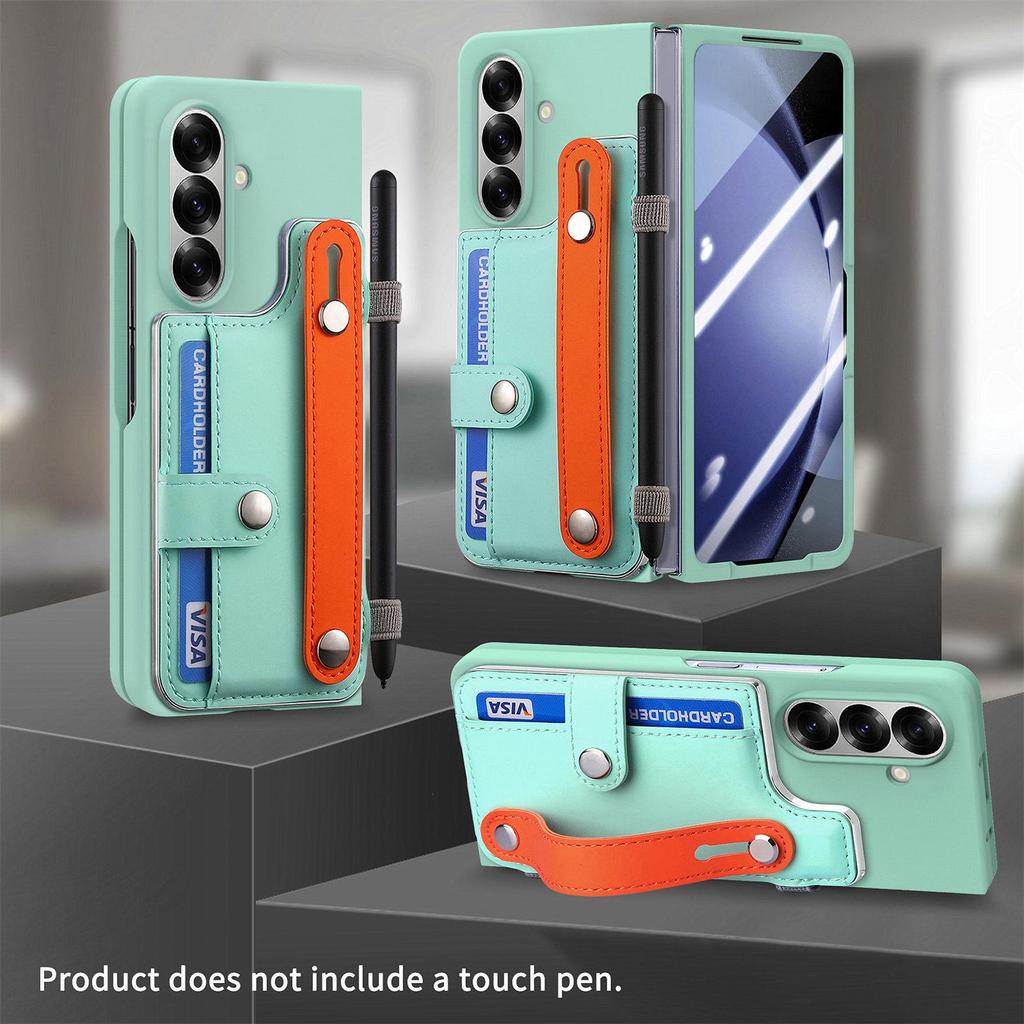 Samsung Z Fold7 Cross-Border Wristband Card Holder Case - Skin-Feel PC Shell with Integrated Film for Z Fold6