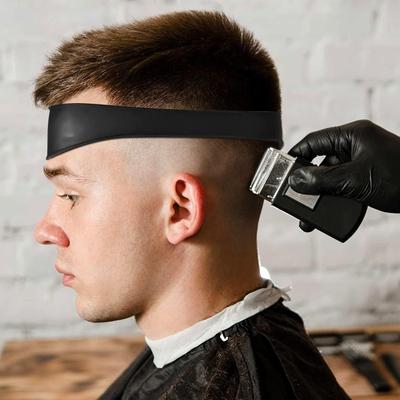 DIY Domácí Stříhání Vlasů Střihací Zakřivená Čelenka Silikonová Šablona pro Holení Krku Vodicí Šablona pro Stříhání Vlasů Kadeřnické Nástroje pro Styling Vlasů