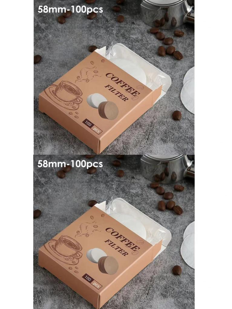 200Pcs Coffee Filter Paper 51mm/54mm/58mm Home Handle Special Powder Bowl Filter Paper Secondary Water Filter Paper Coffee Tools