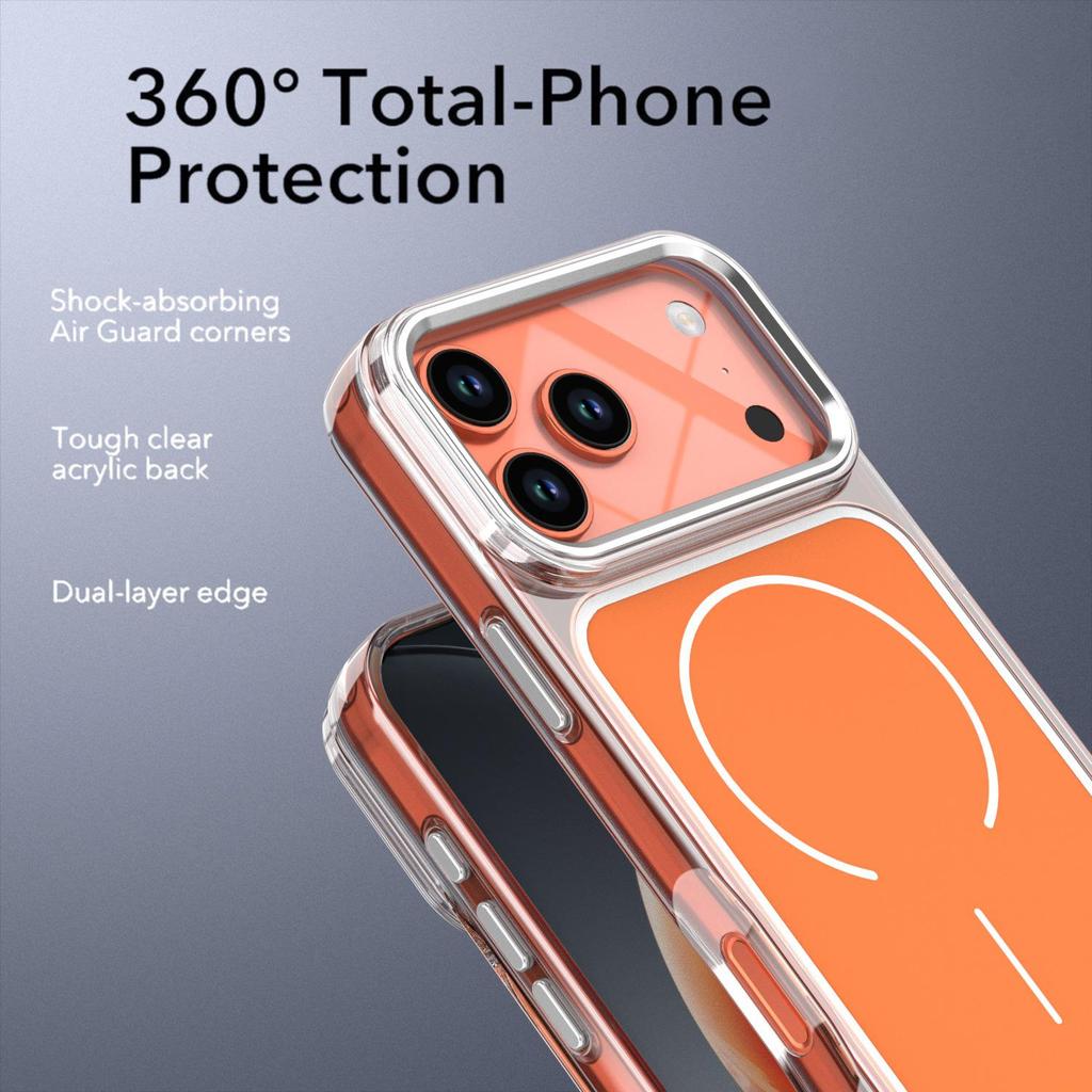 Minimalist Magnetic Anti-Fall Transparent Soft Edge Protective Case for iPhone 17 Pro Max, 16 Plus, 15, and 14.