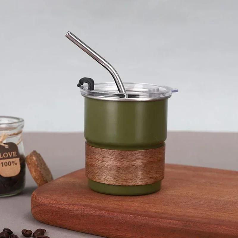 300ml Stainless Steel Coffee Camping Mug with Lid Portable Heat Resistant for Outdoor Picnic Camping Fishing Bottles Coffee Cups