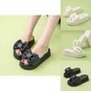 Stylish Thick Soled Bowknot Summer Slippers For Women Fashionable Casual Wear