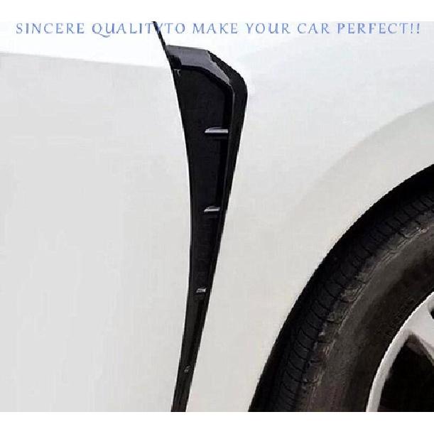2PC Gloss Black Side Door Fender Vent Air Wing Trim For 2023 2025 Honda CR-V CRV