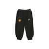 Knitted Sports Pants Outdoor Adventure Logo Splicing Fabric Fleece Casual Baby Bottoms Black FZ9909-010