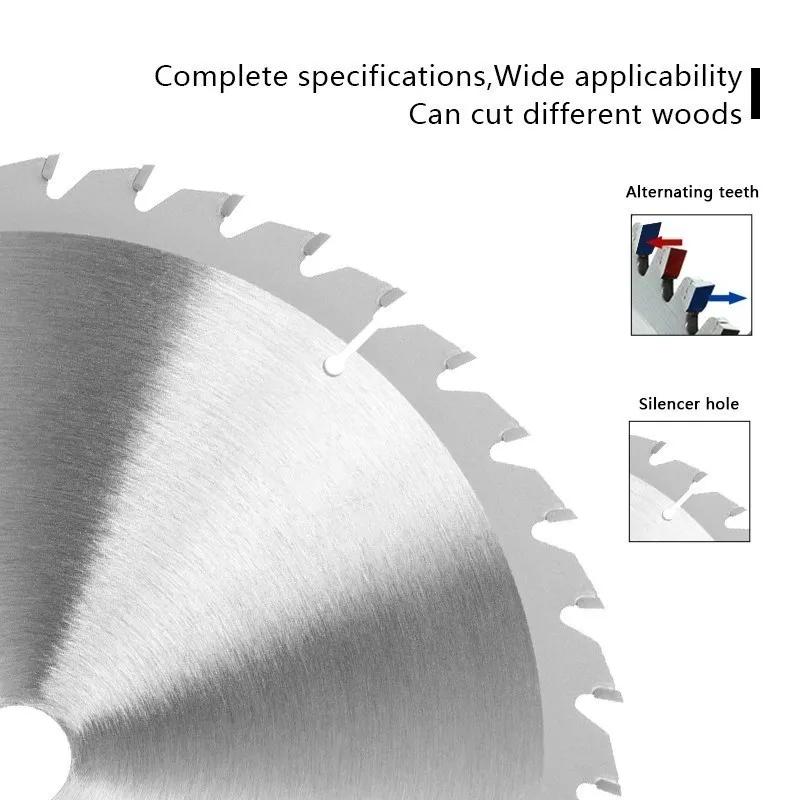 TCT 165mm carbide woodworking saw blade 24T/40T/48/60T, suitable for multifunctional power tools, wood cutting discs