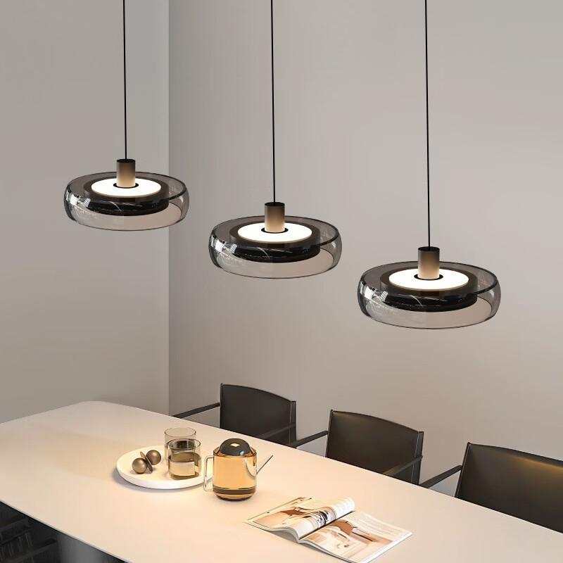 Smoky Gray 3-Head Dream Bubble Pendant Light