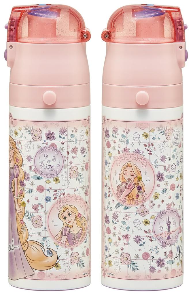 Skater Water Direct Disney Tangled Size Stainless Sports Water Children's Bottle, 470ml, Drinking, Design, 26, Girls, Insulated, Steel, Lightweight,