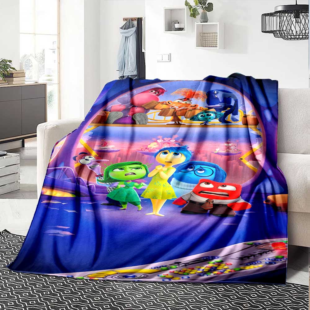 Inside Out Party Night Gift Blanket Comfortable ure for Sofa Couch Office Bed Picnics Four Seasons Universal Digital Print Birthday Christmas Y22
