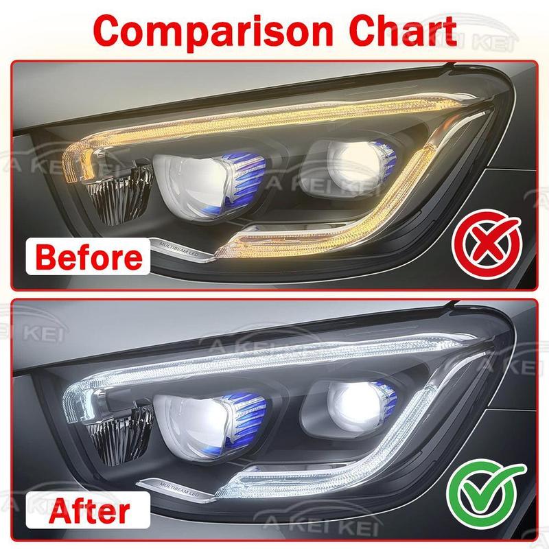 White Light For Mercedes-Benz W253 GLC - DRL Car Headlight Light Guide DRL Tube&Circuit Board Light Source Chip Module