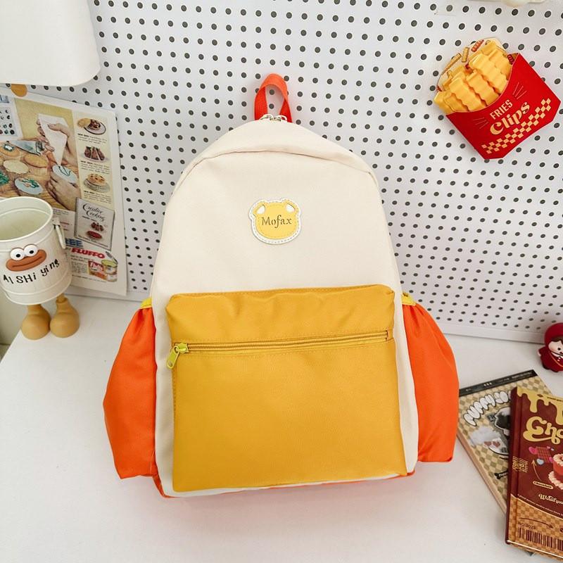 Mofax School Letter Bag Kid Toddler Padded Shoulder Straps Color Block Preschool