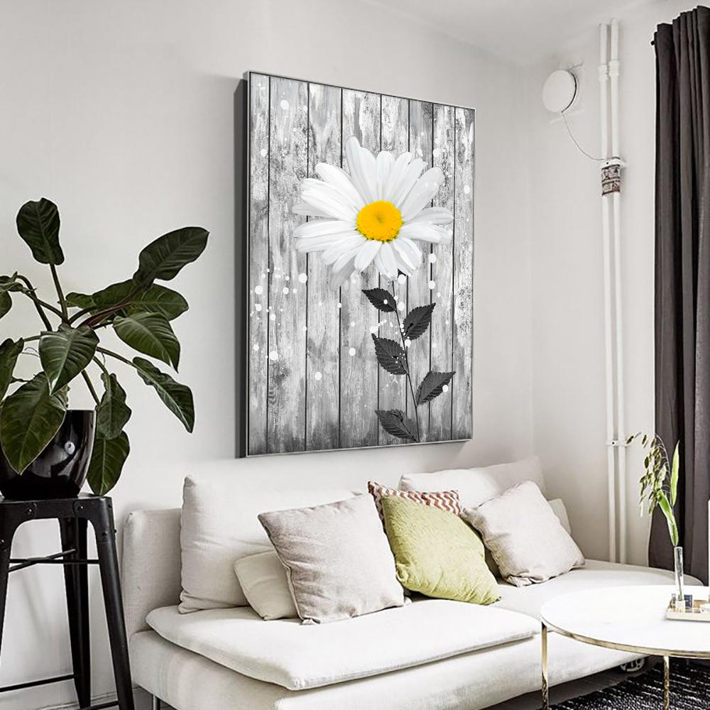 Abstract Flowers Art Canvas Painting Modern Flowers Landscape Art Posters and Prints Wall Art Picture for Living Room Decor