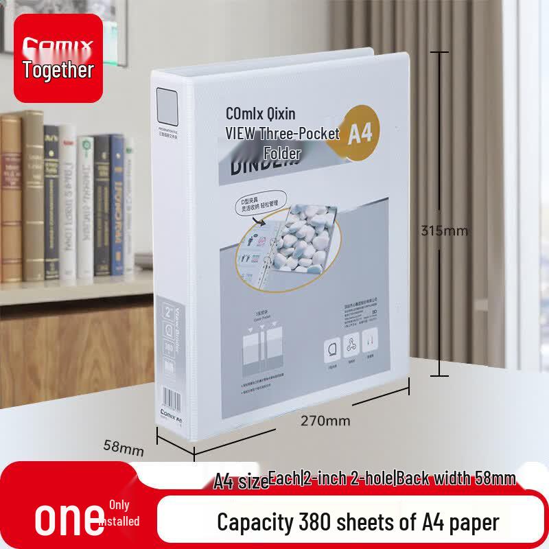 COMIX A4 D-Ring Binder Folder