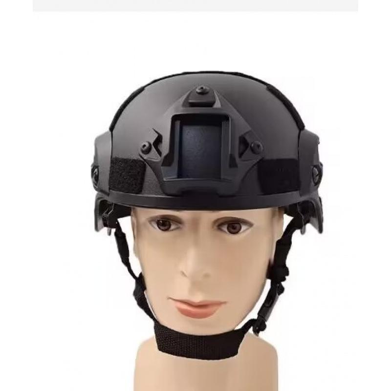 Tactical Children's Camouflage Helmet with Equipment - Military Fans Outdoor Cycling CS Explosion-proof Rail Version